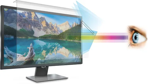 Filtro de pantalla anti luz azul para monitor de escritorio de pantalla ancha de 21,5 pulgadas, bloquea la luz azul dañina excesiva, reduce la