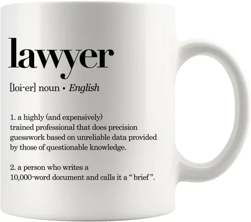 Miniatura 9 de Taza con definición de abogado, regalos de abogado, estudiantes de derecho, regalos de graduación para nuevos abogados, vasos de cerámica, 11 onzas