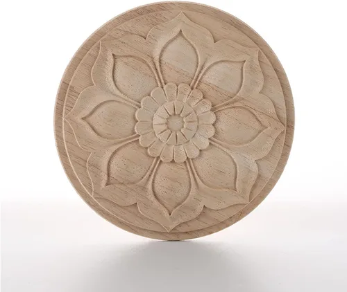 Miniatura 24 de Aplique de esquina tallada en madera para muebles del hogar, puerta, gabinete, decoración sin pintar, muebles tallados apliques onlays