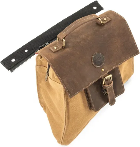 Miniatura 3 de Overland Outfitters Bolsa de sillín Sherpa, par de 2 – Compatible con Jeep Wrangler JL 2018-2022 – Cuero y lona de alta calidad – Se adapta a