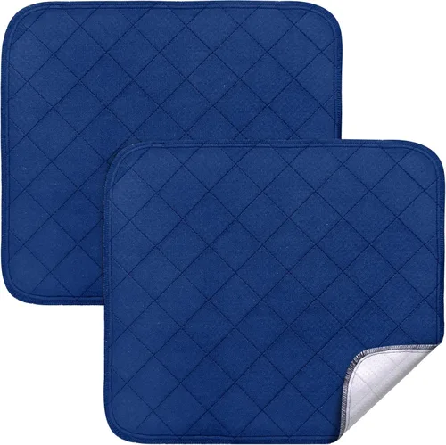 Miniatura 10 de Almohadillas impermeables para sillas de incontinencia de 22 x 21 pulgadas, paquete de 2 protectores de asiento reutilizables antideslizantes y Negro