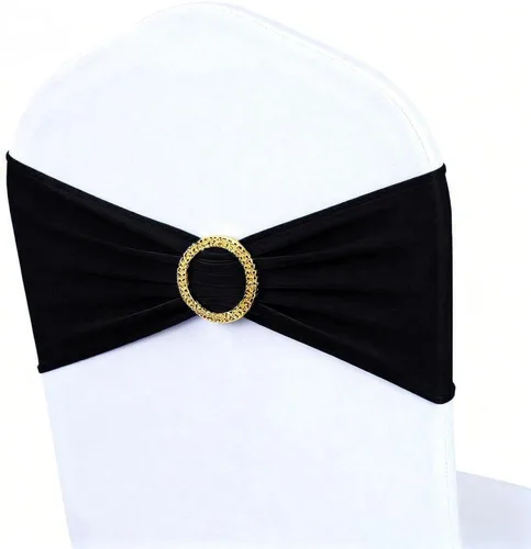 Miniatura 15 de Paquete de 50 bandas para sillas color verde salvia, bandas elásticas para sillas deslizantes, lazos para bodas, fiestas, baby shower, eventos