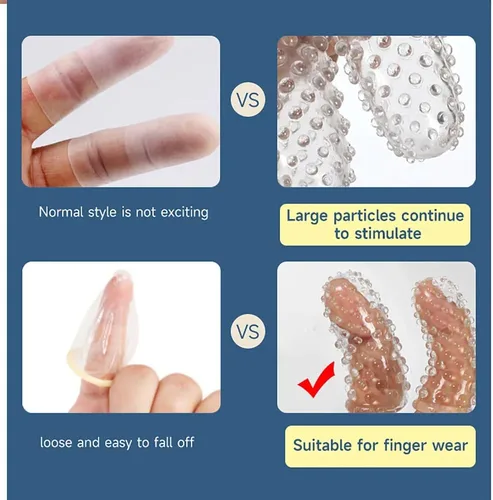 Miniatura 5 de 2 piezas de accesorios para vibrador de dedo para adultos, funda para dedo, vagina, clítoris, pezón, estimulador de punto G, juguetes sexuales