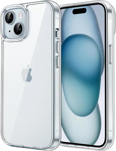Miniatura 20 de JETech - Funda para iPhone 15 de 15,5 cm, cubierta antiamarilleo a prueba de golpes, parte trasera transparente antiarañazos (negro)