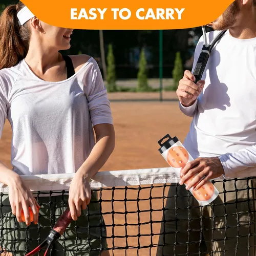 Miniatura 6 de kowaku Lata de pelota de tenis, tubo de tenis con tapa, contenedor portátil para pelotas de almacenamiento para accesorios de entrenamiento de golf
