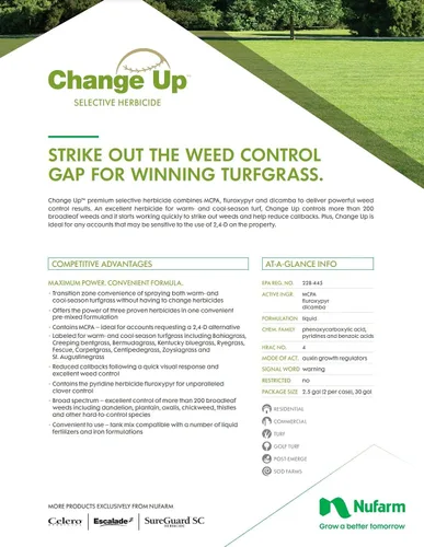 Miniatura 3 de Nufarm Change Up, herbicida selectivo prémium para proporcionar un potente control de malezas, 32 onzas