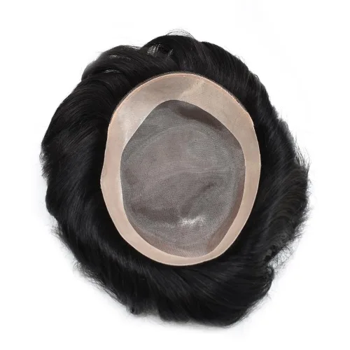 Miniatura 6 de LYRICAL HAIR Extensiones de pelo finas y duraderas para hombre, perímetro NPU, reemplazo del sistema de cabello humano Toupee