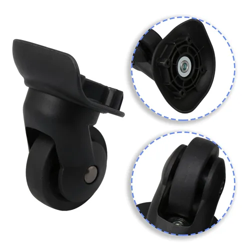 Miniatura 8 de 1 par de ruedas de repuesto 360 ruedas giratorias para maleta para equipaje negro, Negro -, Conjuntos de equipaje