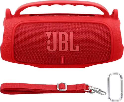 Miniatura 11 de Funda de silicona compatible con JBL Charge 5 Altavoz Bluetooth portátil impermeable (Cubierta de silicona rosa)