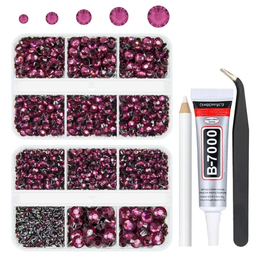 Miniatura 13 de qiipii Resina Metálica Plata Diamantes de Imitación con Parte Posterior Plana para Adornar Manualidades, Piedras Planas de 2mm-6mm, Gemas de Plata