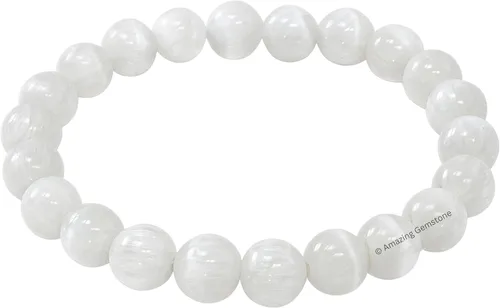Miniatura 634 de Amazing Gemstone Pulsera de cristal para mujeres y hombres, pulsera de cristal curativo de protección, pulsera elástica con cuentas de piedras