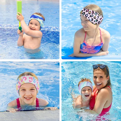 Miniatura 8 de HeySplash Diadema de natación, tapones para los oídos de natación, banda para los oídos de nadador, tapones para los oídos para niños, protector
