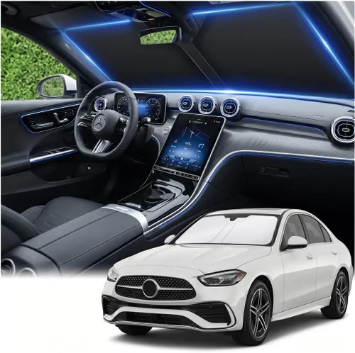 Miniatura 95 de Parasol para parabrisas Rivian R1S/R1T 2022-2024 2025 2026, parasol para ventana frontal, ajuste personalizado, accesorios R1S, visera solar