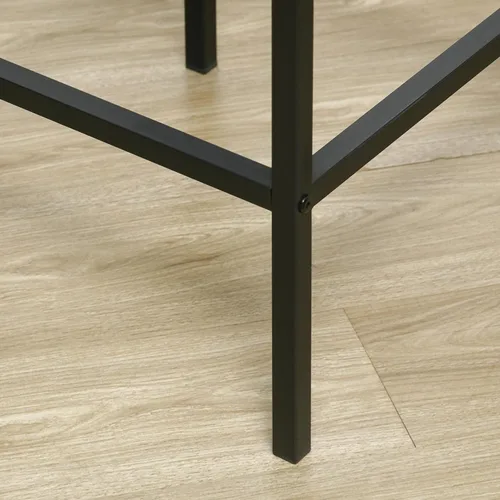 Miniatura 9 de HOMCOM Mesa de barra de altura de mostrador de 5 piezas con diseño que ahorra espacio, juego de mesa de cocina cuadrada y sillas con reposapiés