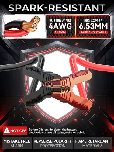 Miniatura 5 de Arrancador de camiones de alta resistencia, CAT797 30000A 12V/24V arrancador de batería portátil, paquete de refuerzo de batería para arranque a