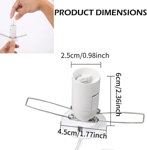 Miniatura 2 de SCOMX WhiteHimalayan - Cable de lámpara de sal con interruptor de engranajes, cable de repuesto original con montaje de base con enchufe E12