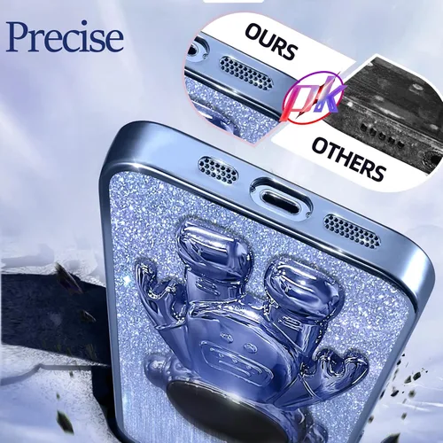 Miniatura 155 de Buleens Funda para iPhone 11 Pro Max Astronauta, Fundas Transparentes para iPhone 11 ProMax con Papel con Purpurina y Soporte de Astronauta, Mujeres
