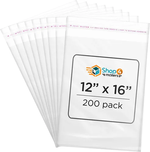 Shop4Mailers Bolsas autoadhesivas resellables transparentes de celofán de 12 x 16 pulgadas para recuerdos de fiesta, golosinas, cestas de regalo,