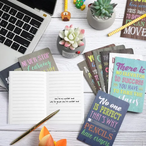 Miniatura 5 de Outus 24 blocs de notas inspiradores, cuaderno motivacional, cuaderno de bolsillo pequeño, cuaderno inspirador para escuela, oficina, viajes
