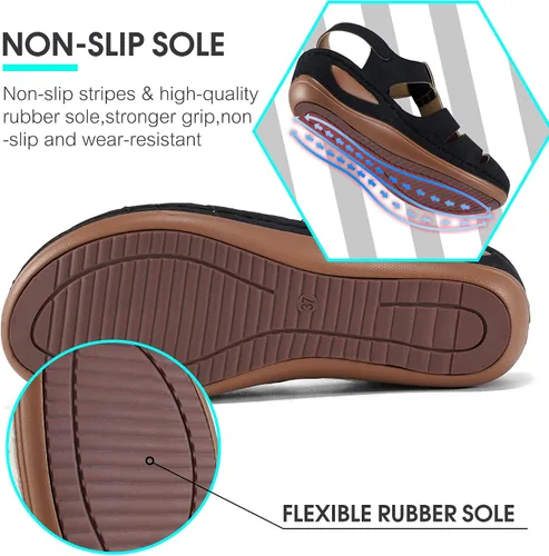 Miniatura 4 de DUOYANGJIASHA Sandalias elegantes de verano para mujer, zapatos de plataforma cómodos