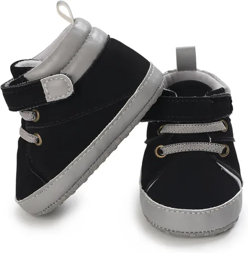 Miniatura 5 de SOFMUO Zapatos deportivos para bebés, niños y niñas, de piel sintética, antideslizantes, suela de goma suave, botines de vestir para niños pequeños