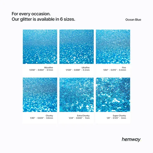 Miniatura 35 de Hemway - Purpurina para resina 100g, cristales metálicos plateados, copos súper gruesos para vasos de epoxi, cera de fusión