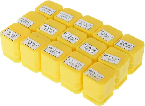 Miniatura 3 de waltyotur ER11 Juego de pinzas de resorte de 0.039-0.276 in y 1/8 pulgadas 1/4 pulgadas de acero al carbono para herramientas de torno de grabado