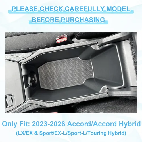 Miniatura 3 de PIMCAR Organizador de consola central para Honda Accord 2023-2025 2026, bandeja de almacenamiento de reposabrazos de plástico ABS duradero de 11ª