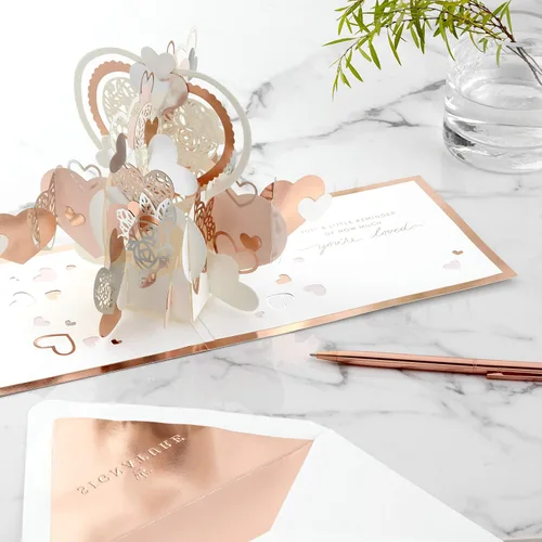 Miniatura 2 de Hallmark Signature Paper Wonder - Tarjeta de amor desplegable Love You Hearts