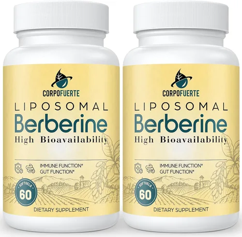 Berberina Liposomal HCl 1500 mg - Suplemento de Berberina Activa AMPK - Respalda Equilibrio Corporal en Mujeres y Hombres - Puridad Testada por