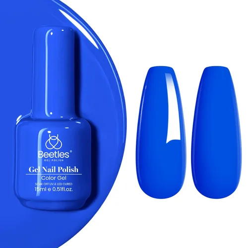 Miniatura 45 de Beetles - Esmalte de uñas de gel verde luminoso que brilla en la oscuridad, esmalte de uñas de gel que se absorbe con lámpara LED UV, arte de uñas