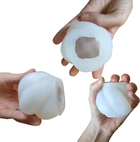 Miniatura 2 de TOPYS Paquete de 2 moldes de silicona 3D para velas, molde de bola de lana y molde de nudo, molde de fondant de diseño de bola de hilo para hacer