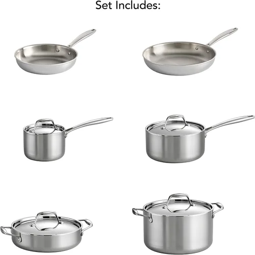 Miniatura 8 de Tramontina 80116/004DS Gourmet - Sartén (acero inoxidable 18/10, apta para inducción, triple capa), Set de utensilios de cocina