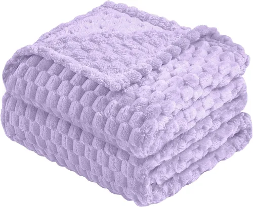 Miniatura 47 de Vessia - Manta de forro polar de franela (50x70 pulgadas), manta 3D de jacquard negra, esponjosa y cálida para sofá, sillón, cama, silla, 300GSM