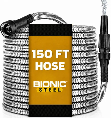 Miniatura 13 de BIONIC STEEL Manguera corta de jardín de 3 pies, manguera conectora de 3 pies x 5/8 pulgadas para carrete, conexión a prueba de fugas, resistente