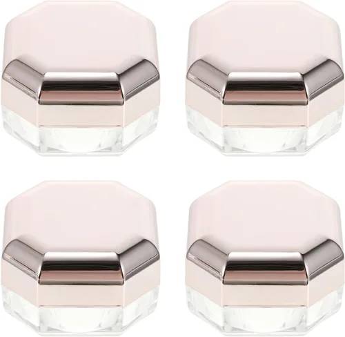 EXCEART Caja de polvo de 4 piezas de polvo cosmético Contenedor de polvo de cuerpo vacío Envase de polvo de maquillaje Puff después de baño Puff