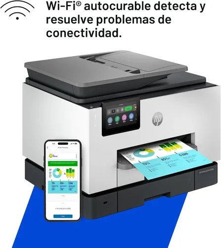 Miniatura 14 de HP OfficeJet Pro 9135e Impresora inalámbrica todo en uno a color por inyección de tinta, imprime, escanea, copia, fax, ADF, impresión a doble cara