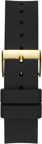 Miniatura 4 de Reloj Guess de acero inoxidable con tono dorado, esfera incrustada de cristal con silicona resistente a manchas negras