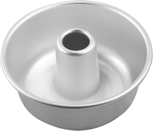 Yardwe Moldes de tubo para hornear mini molde de pastel de ángel, molde redondo de gasa de 4 pulgadas, molde de aluminio para hornear, moldes para