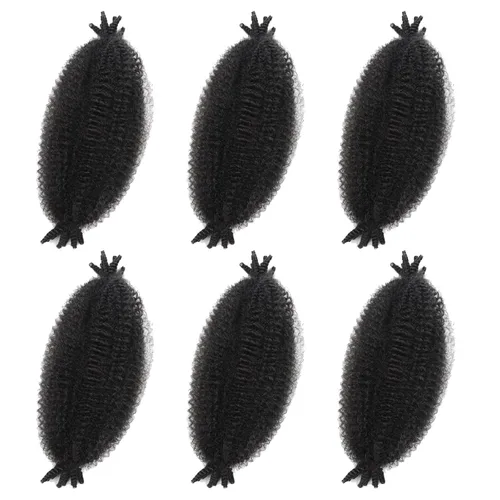 Miniatura 40 de Marley Twist - Cabello trenzado marrón Spring Twist de 18 pulgadas, cabello Marley para rastas suaves de imitación mariposa, cabello trenzado rizado