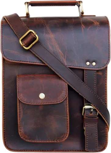 Miniatura 11 de Bolso de mensajero de cuero, bolso de hombro, bolso cruzado vintage para mujeres y hombres, bolso de lona para hombre, cartera de hombre
