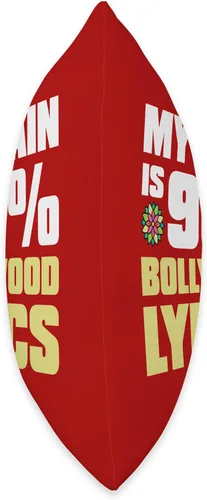 Miniatura 2 de Bollywood Pride Apparel India-My Brain is 90% Bollywood Lyrics - Almohada de 18 x 18 pulgadas, multicolor