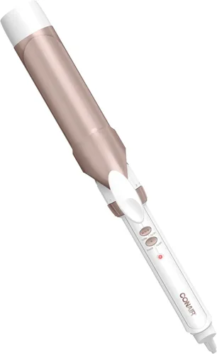 Miniatura 15 de Conair Rizador de barril extra largo de cerámica doble de 1 1/4 pulgadas, rizos sueltos para todo tipo de cabello, 30 ajustes de calor, apagado