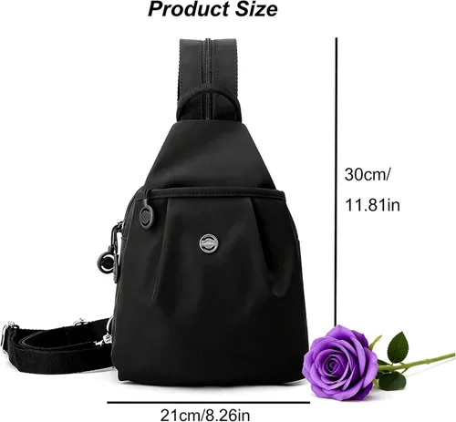 Miniatura 2 de Bolsa de viaje antirrobo 3 en 1 de alta calidad, impermeable, de 2 vías, mochila cruzada para mujer, Negro, Mediana, Moda