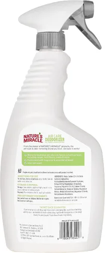 Miniatura 2 de Nature's Miracle Air Care, Spray para tela y superficie con aroma a lluvia de aloe y desodorante eliminador de olores de mascotas, 24 onzas líquidas