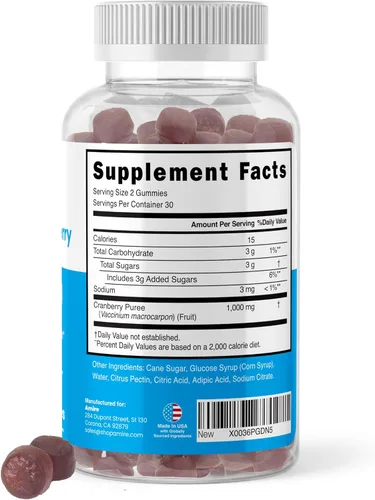 Miniatura 2 de Amire by Dr. Awan Super Cranberry Gomitas ayudan a apoyar la salud del tracto urinario, ayuda a aumentar la función inmunológica, masticables