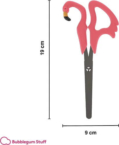 Miniatura 5 de Tijeras Flamingo - Tijeras de animales con mango de plástico rosa con cuchillas de acero de 4 pulgadas/3.9 in - diestro - Papelería y suministros
