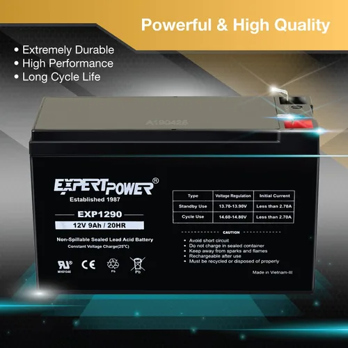 Miniatura 5 de 12 V 9 Ah baterías ácidas selladas ExpertPower