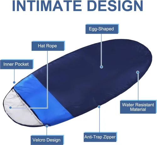Miniatura 7 de oaskys Saco de dormir doble para adultos con 2 almohadas – Saco de dormir impermeable tamaño Queen XL para todas las estaciones, camping, Rosa