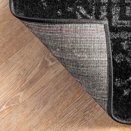 Miniatura 8 de nuLOOM Arlena - Alfombra de área tradicional vintage - Alfombra de acento de 2 x 3 pies, moderna/contemporánea, negro/gris, alfombras para sala
